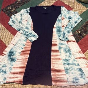 Tie-Dye Long Sleeve Dress